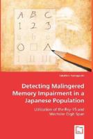 Detecting Malingered Memory Impairment in a Japanese Population 3836471728 Book Cover