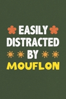 Easily Distracted By Mouflon: Mouflon Lovers Funny Gifts Dot Grid Journal Notebook 6x9 120 Pages 1679744895 Book Cover