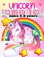 unicorn coloring book for kids ages 4-8 years (US Edition): A children's coloring book and activity pages for 4-8 year old kids. For home or travel B08XKHS57J Book Cover