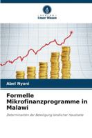 Formelle Mikrofinanzprogramme in Malawi 6209391168 Book Cover
