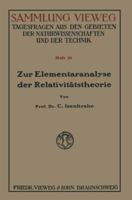 Zur Elementaranalyse Der Relativit�tstheorie: Einleitung Und Vorstufen (Classic Reprint) 1146459491 Book Cover