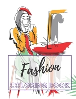 Fashion coloring book: style model for girls B08ZDFPPB1 Book Cover