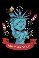 happy 4th of July: Lady statue of liberty fireworks Lined Notebook / Diary / Journal To Write In 6x9 for Independence Day or 4th of July 1073309088 Book Cover