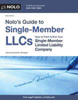 Nolo's Guide to Single-Member Llcs: How to Form & Run Your Single-Member Limited Liability Company 1413326951 Book Cover