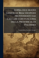 Sopra due nuovi generi di Brachiopodi provenienti dai calcari con fusulina della provincia di Palermo 1179415612 Book Cover