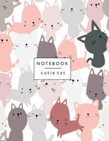 Notebook cutie cat: Cute cats cover and Dot Graph Line Sketch pages, Extra large (8.5 x 11) inches 110 pages, White paper, Sketch, Draw and Paint 1719199329 Book Cover