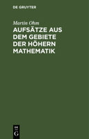Aufs�tze Aus Dem Gebiete Der H�hern Mathematik 1160306745 Book Cover