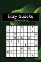 Easy Sudoku: Sudoku Puzzle Game For Beginers With Green Abstract sound wave cover 1793470812 Book Cover