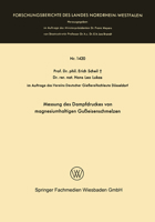 Messung des Dampfdruckes von magnesiumhaltigen Gußeisenschmelzen 3663063879 Book Cover