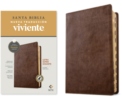 Biblia Letra Súper Gigante Ntv, Con Filament (Sentipiel, Café Rústico, Índice, Letra Roja) B0GQNZLGZW Book Cover