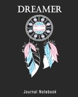 Journal Notebook Dreamer: Transgender LGBT Dream Catcher & Feathers Notebook, Journaling Composition Book ,Blank Lined 8 x 10 1712009869 Book Cover