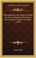 Philosophische Und Andere Gedichte Aus Dem Lateinischen 374110244X Book Cover