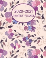2020-2021 Monthly Planner: Purple Floral - LARGE 24 Months Calendar - 2 Year Diary Journal - Multi Year Schedule Organizer - January 2020 to December 2021 Agenda Notebook with Inspirational Quotes 1692797212 Book Cover