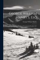 George William Manby'S, Esq: Reise Nach Grönland Im Jahr 1821 1022786377 Book Cover