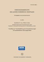 Vorschlag Zur Vereinheitlichung Der Hauptabmessungen an Handelsublichen Zahnradgetrieben 3663038971 Book Cover