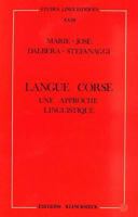 Langue Corse, Une Approche Linguistique 2252020385 Book Cover