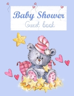 Baby shower guest book boy Vintage bear theme Keepsake for parents Guest sign - Advice for parents - Wishes for baby and Gift log B084DH86TJ Book Cover