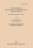 Untersuchungen Uber Die Eigenschaften Von Cadmiumsulfid-Sandwich-Zellen 3663038343 Book Cover