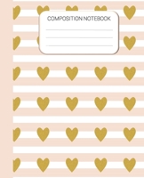 Composition Notebook: Heart Notebook, Wide Ruled School Notebook, Homes School Notebook, Gift for Kids, Students, Teens, 7.5 x 9.25 Inches 1677749474 Book Cover