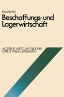 Beschaffungs- Und Lagerwirtschaft 3409307613 Book Cover