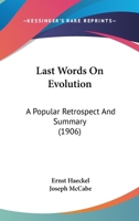 Last Words on Evolution 9356703582 Book Cover