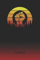 Planner: Power Fist 2 Year Weekly Planner 2020 - 2022 Retro Vintage Sunset Cover January 20 - December 21 Planning Organizer Writing Notebook Productive Datebook Calendar Schedule Plan Days, Set Goals 1704136865 Book Cover