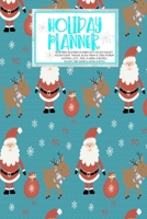 Holiday Planner: Blue Merry Xmas Christmas Thanksgiving 2019 Calendar Holiday Guide Gift Budget Black Friday Cyber Monday Receipt Keeper Shopping List Meal Planner Event Tracker Christmas Card Address 1702386848 Book Cover