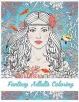 Fantasy Adults Coloring: Fairy Tale Coloirng Book/ Mermaid/ Gils 1979026599 Book Cover