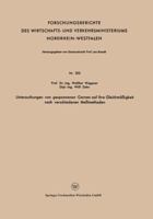 Untersuchungen Von Gesponnenen Garnen Auf Ihre Gleichmassigkeit Nach Verschiedenen Messmethoden 3663038483 Book Cover