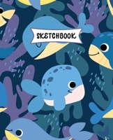 Sketchbook: Little Whale Sketch Book for Kids | Practice Drawing and Doodling | Sketching Book for Toddlers & Tweens 1674375115 Book Cover