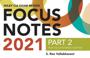 Wiley CIA Exam Review Focus Notes 2021, Part 2: Practice of Internal Auditing 1119753376 Book Cover