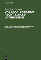 Teil 1: Gemeinsamer Teil für alle Kulte. Teil 2: Katholischer Kultus 3112681193 Book Cover