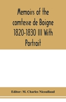Memoirs of the Comtesse De Boigne 1820 - 1830 935397710X Book Cover