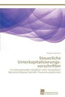 Steuerliche Unterkapitalisierungsvorschriften 383813785X Book Cover