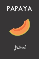 papaya journal: small lined Papaya Notebook / Travel Journal to write in (6'' x 9'') 120 pages 1693607875 Book Cover