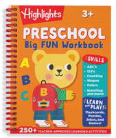 Preschool Big Fun Workbook: Preschool Learning Workbook with Over 250 Practice Games and Puzzles for Prek Math, Writing, Shapes and More Activities 1969889659 Book Cover