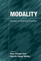 Modality: Studies in Form and Function 1845539109 Book Cover
