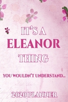 Eleanor: Personalised Name Planner 2020 Gift For Women & Girls 100 Pages (Pink Floral Design) 2020 Weekly Planner Monthly Planner 1694390578 Book Cover