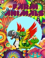 Farm Animals: Coloring book for kids 4-9 years, color and learn animals name, sweet animals to color with there english name B08W7JNZ9M Book Cover