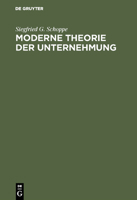 Moderne Theorie Der Unternehmung 3486221833 Book Cover