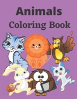 Animals coloring book: Super coloring book for toddlers and kids aged 4_9 years 8.5 x 11 in B08TYSB94V Book Cover