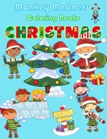Christmas: 51 Cozy Christmas Scenes and 51 Positive Affirmations. (Monkey Madness Coloring Books) 8793922086 Book Cover