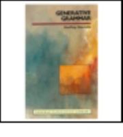 Generative Grammar (Longman's Linguistics Library, No 32) 0582291313 Book Cover