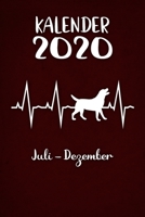 Kalender 2020: Roter Tageskalender Labrador Retriever Herzschlag Hunde 2. Halbjahr Juli Dezember ca DIN A5 weiß über 190 Seiten 165066205X Book Cover