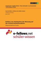 Einfluss von Antizipation der Messung auf die Cortisol-Aufwachreaktion 3656985421 Book Cover