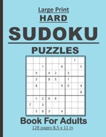 Large Print Hard Sudoku Puzzles Book For Adults: 100 Hard sudoku puzzles book for adults/seniors . Nice birthday gift for parents and friends. B087SJXMMY Book Cover