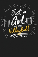Just a Girl Who Loves Volleyball: 120 Page Dot-Grid Notebook 1688275134 Book Cover