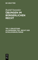 Einleitung. Allgemeiner Teil. Recht Der Schuldverhältnisse 3112344413 Book Cover