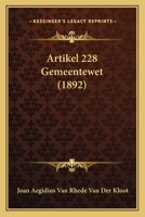Artikel 228 Gemeentewet (1892) 1160796637 Book Cover