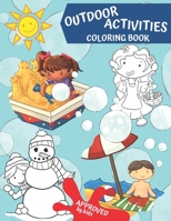 Outdoor activities coloring book: Lovley coloring book for boys and girls who love outdoor activities, large and one-sided pages, hours of fun for kids! Great gift for active children. B083XX5BK4 Book Cover